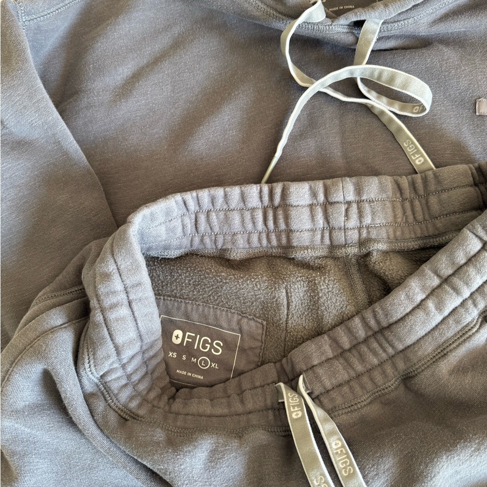 Figs Charcoal Hoodie and Joggers Set - Picture 8 of 9